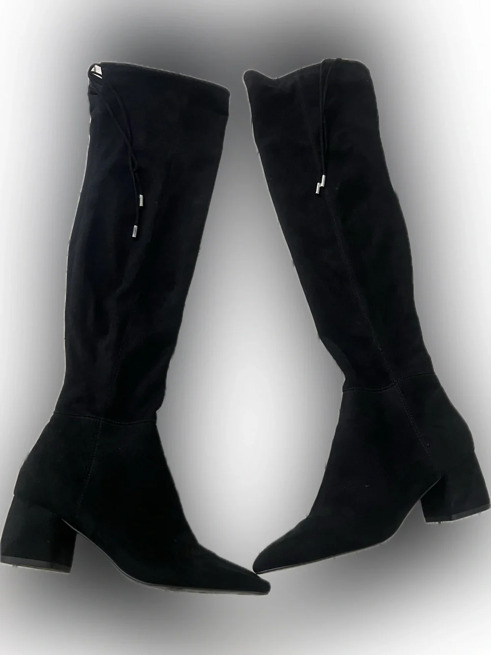 Steve Madden Black Over-the-Knee Block Heel Boots